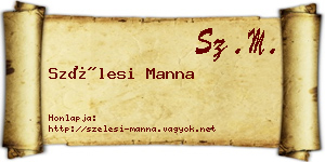Szélesi Manna névjegykártya